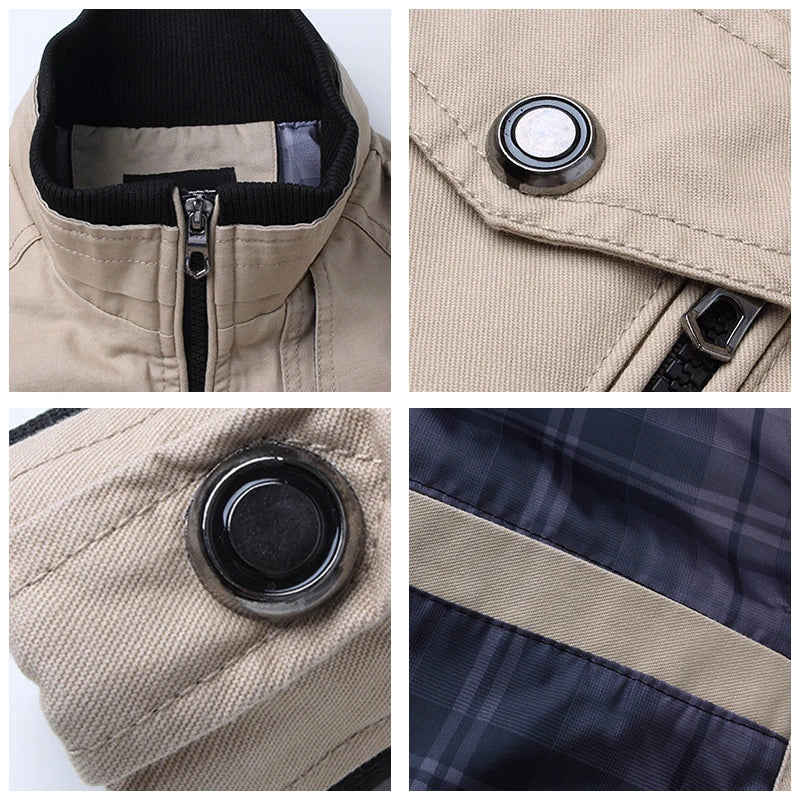 Jaqueta Masculina Inverno Fiorinni da Oron Store em fundo branco. Casaco estilo bomber confeccionado em poliéster, com mangas longas, bolsos frontais e capuz funcional. Disponível nas cores branco, verde, vermelho, preto e azul, nos tamanhos P ao G1. Jaqueta masculina confortável e moderna, ideal para dias frios e para compor looks casuais na moda inverno 2025.